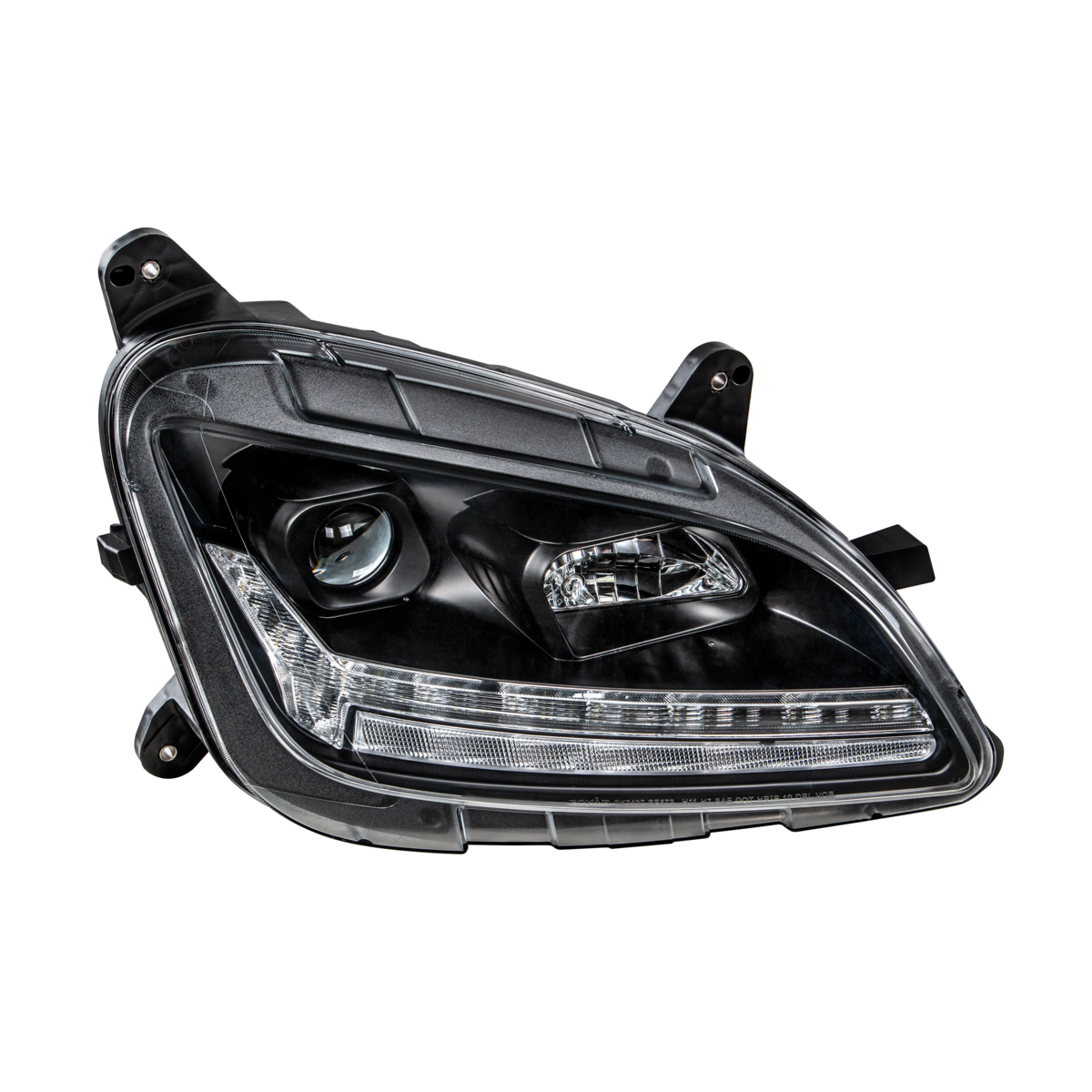 "Blackout" Projection Headlight With LED Sequential Turn & DRL For 2012-2021 Peterbilt 579- Passenger - Thumbnail 19