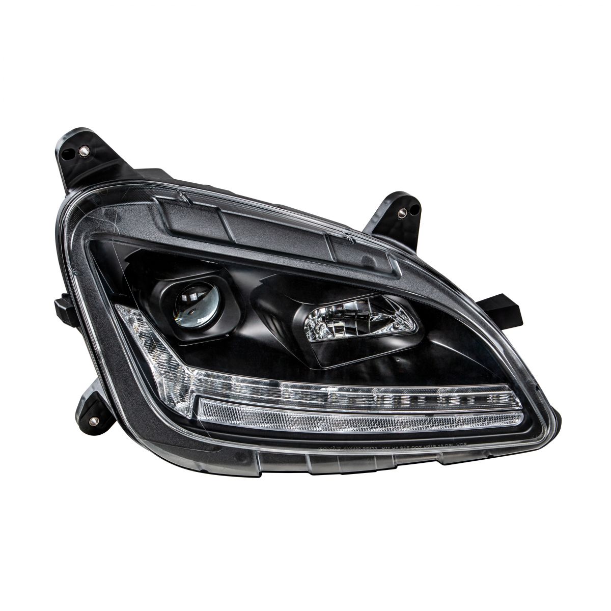 "Blackout" Projection Headlight With LED Sequential Turn & DRL For 2012-2021 Peterbilt 579- Passenger - Thumbnail 6