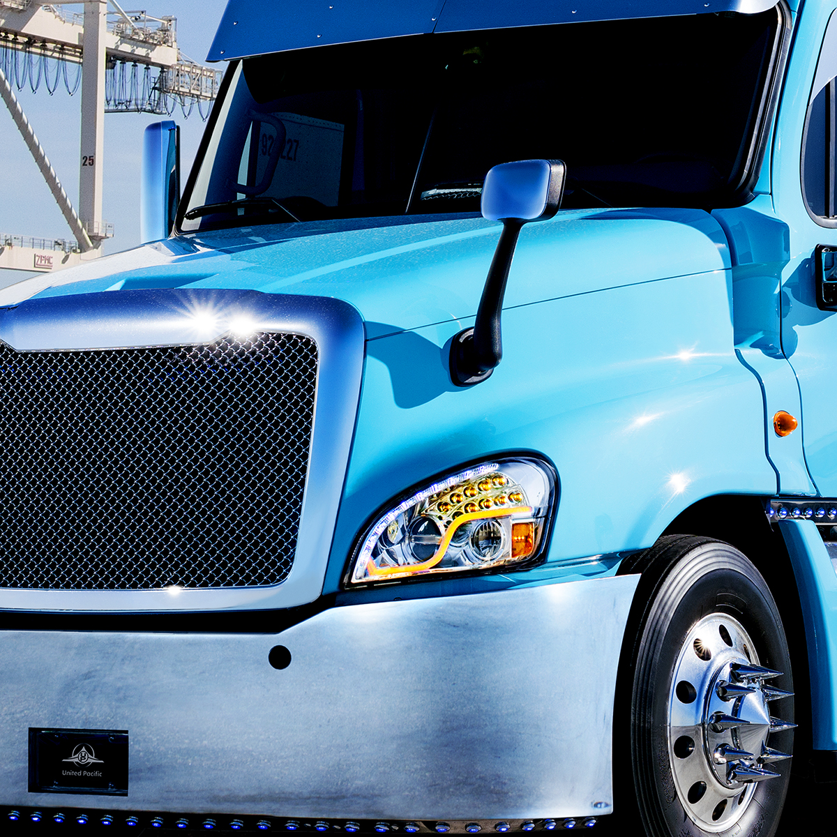 High Power LED Chrome Headlight With LED DRL & LED Turn Signal For 2008-2017 Freightliner Cascadia - Passenger - Thumbnail 8