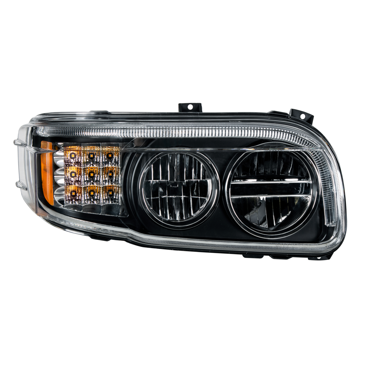 Blackout LED Headlight With LED Turn & Position Light Bar For 2008-2023 Peterbilt 389- Passenger - Thumbnail 12