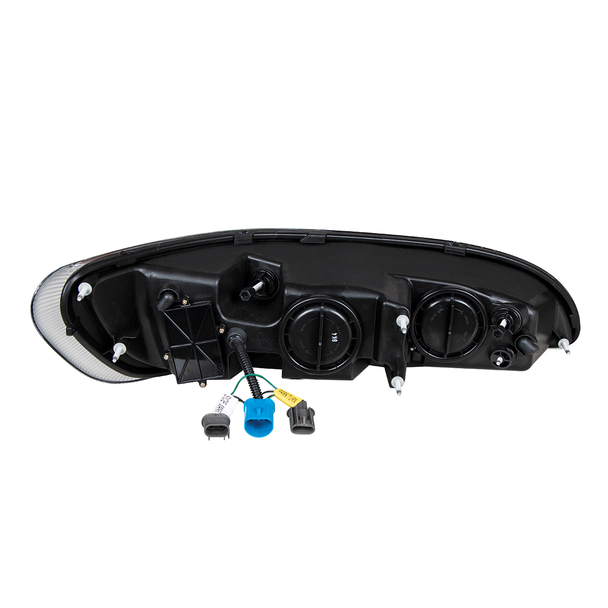 "Blackout" Projection Headlight With LED Turn & Position Light for 2005-2015 Peterbilt 386- Driver - Thumbnail 7