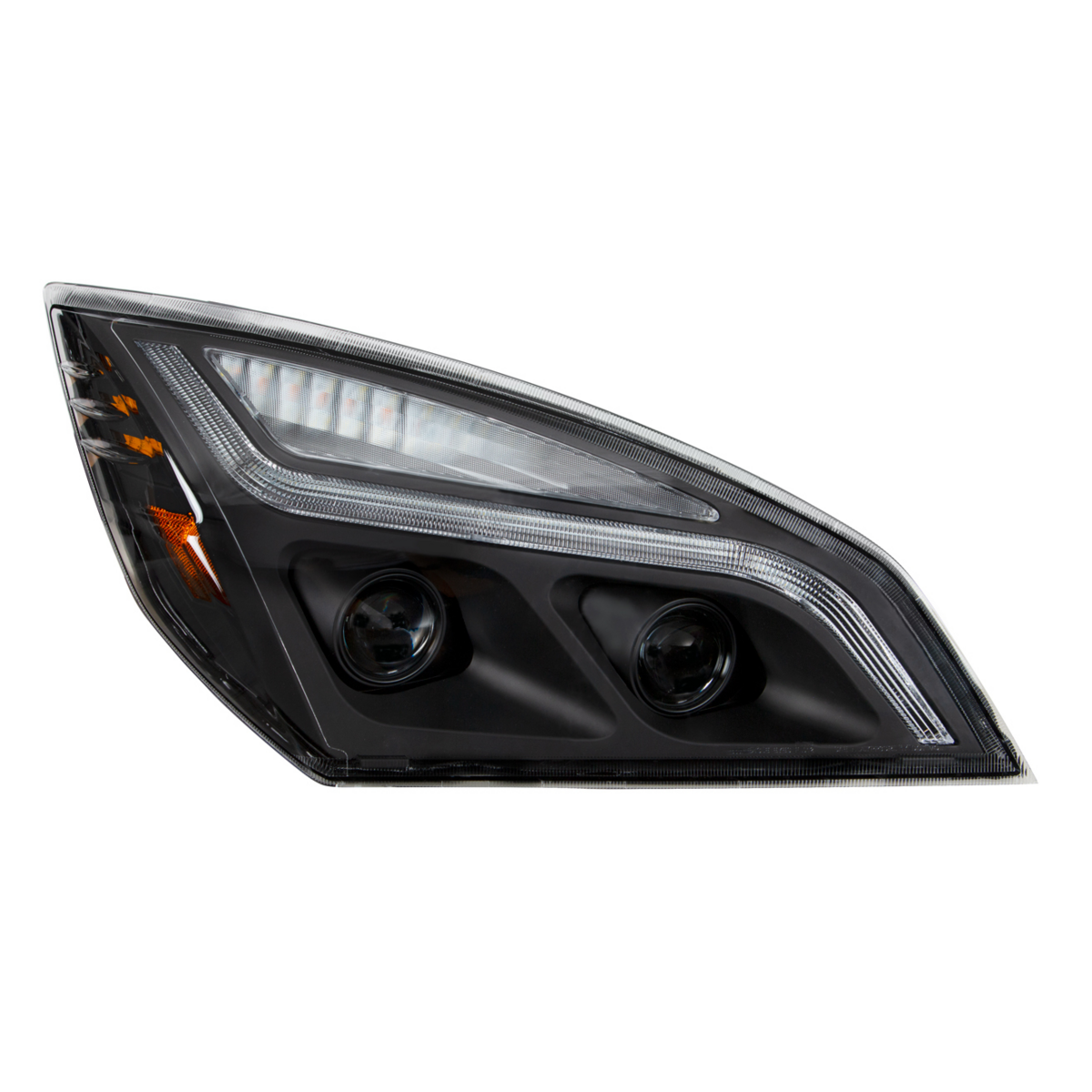 Black LED Projection Headlight With LED Position Light For 2018-2024 Freightliner Cascadia- Passenger - Thumbnail 12