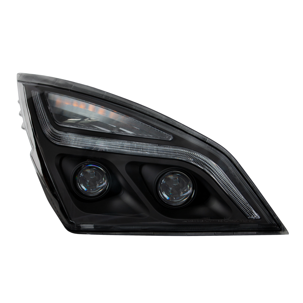 Black LED Projection Headlight With LED Position Light For 2018-2024 Freightliner Cascadia- Passenger - Thumbnail 6