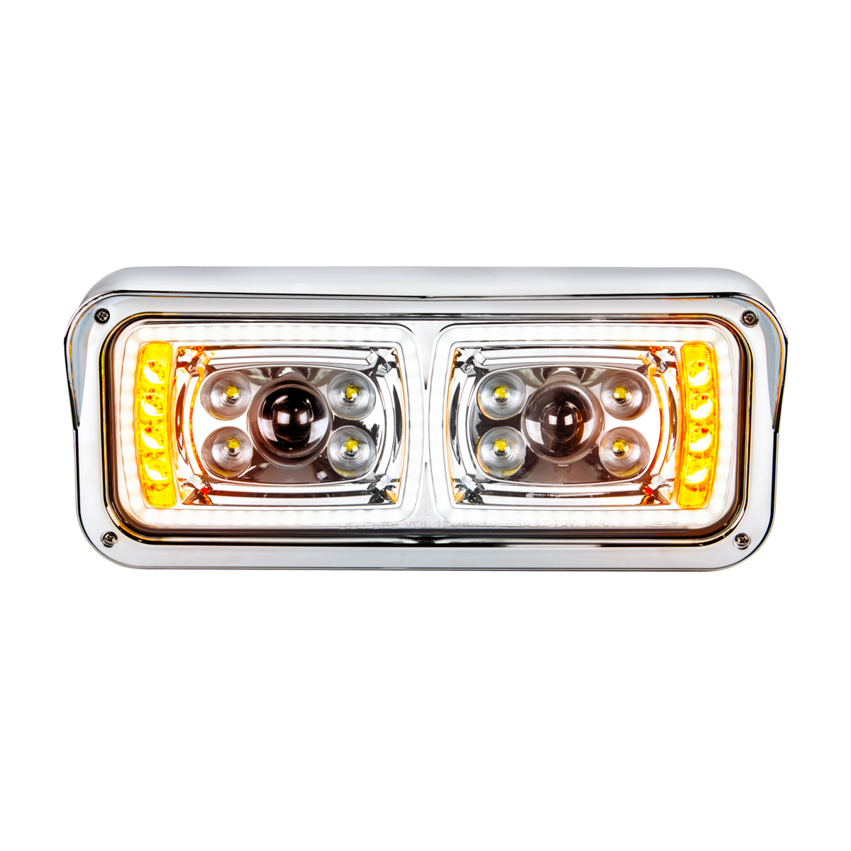 10 High Power LED "Chrome" Projection Headlight With LED Turn Signal & Position Light Bar - Passenger - Thumbnail 8