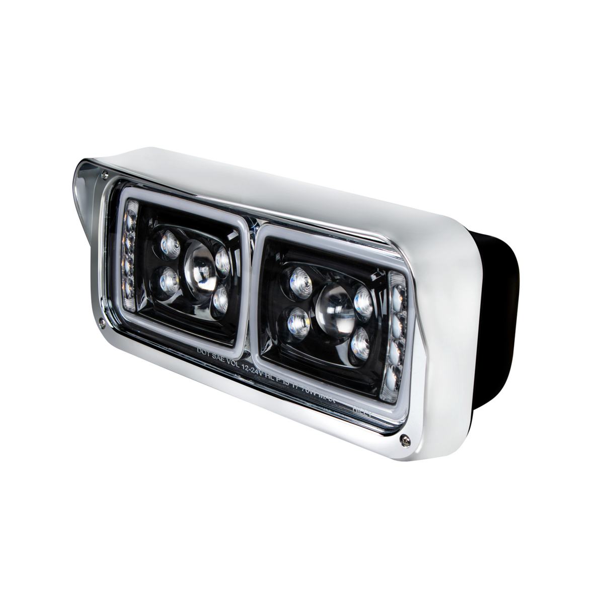 10 High Power LED "Blackout" Projection Headlight With LED Turn Signal & Position Light Bar - Driver - Thumbnail 11