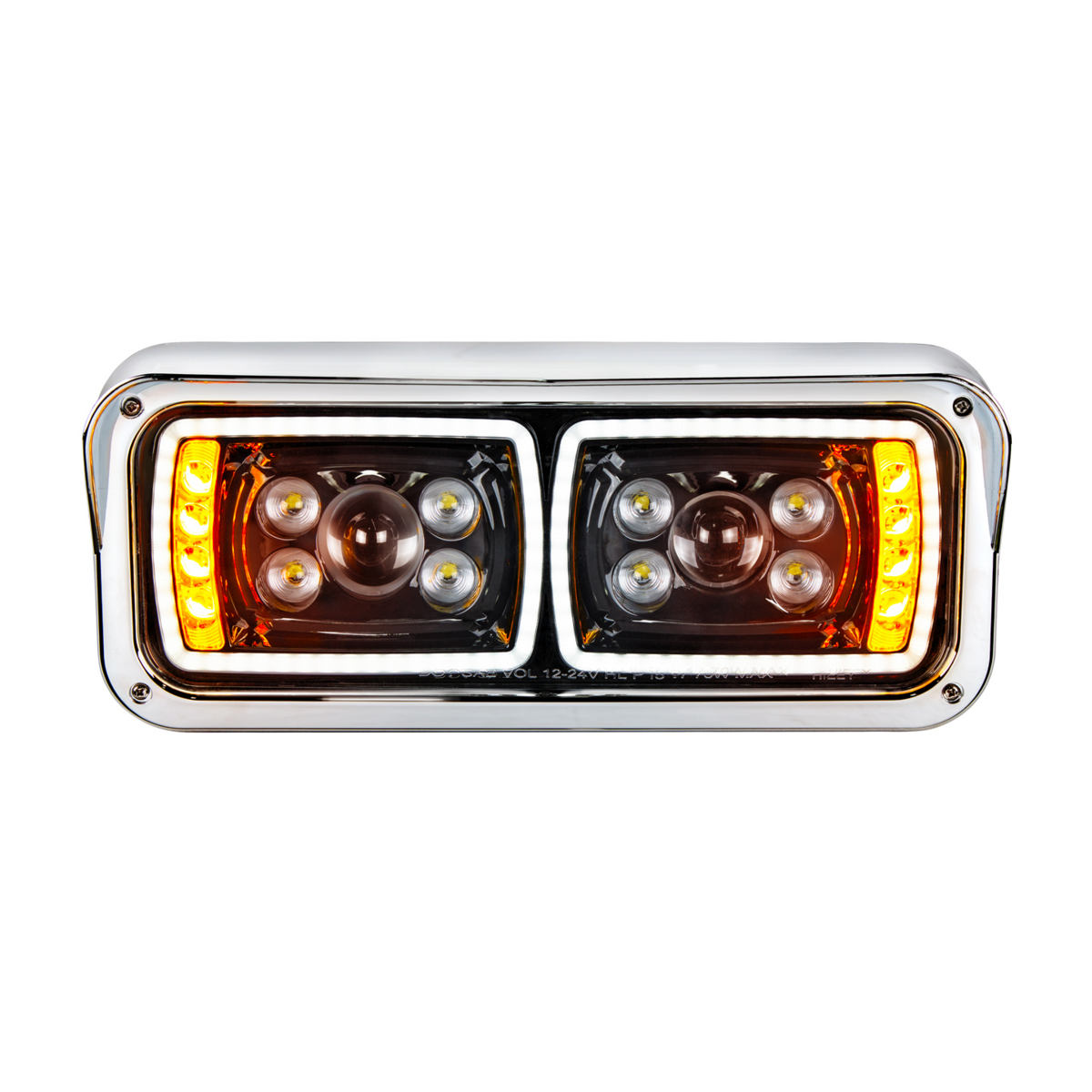 10 High Power LED "Blackout" Projection Headlight With LED Turn Signal & Position Light Bar - Driver - Thumbnail 8
