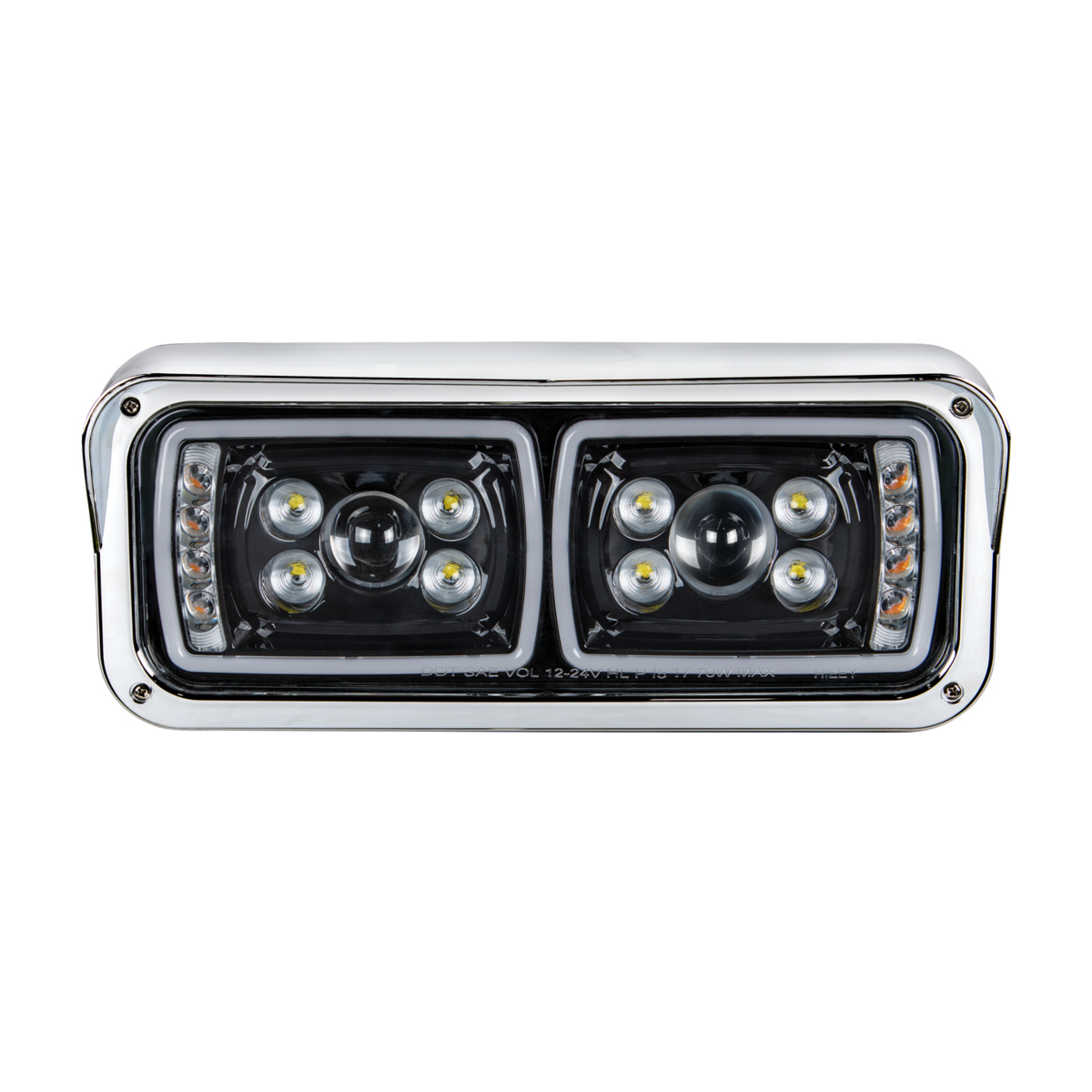 10 High Power LED "Blackout" Projection Headlight With LED Turn Signal & Position Light Bar - Passenger - Thumbnail 9