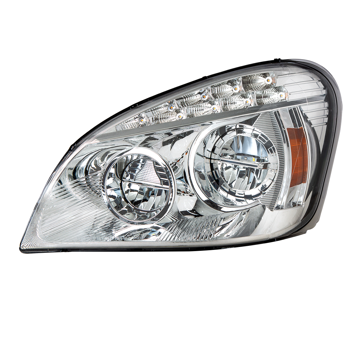 Chrome LED Headlight For 2008-2017 Freightliner Cascadia - Driver - Thumbnail 2