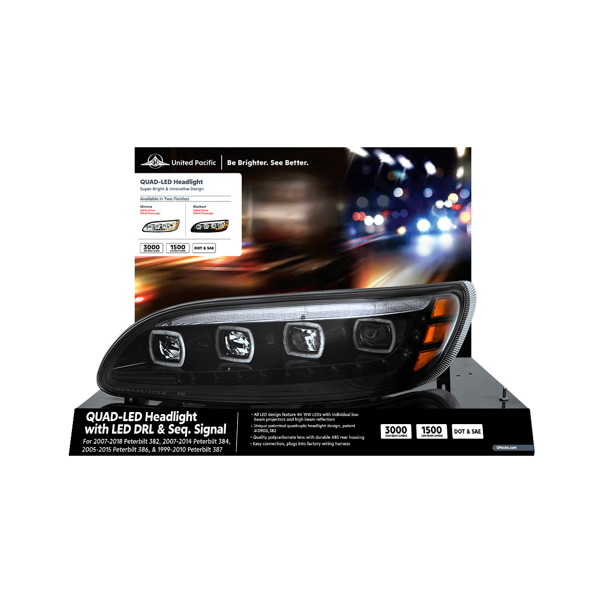 United Pacific Peterbilt 386 Modular Headlight Display-35841 - Thumbnail 2