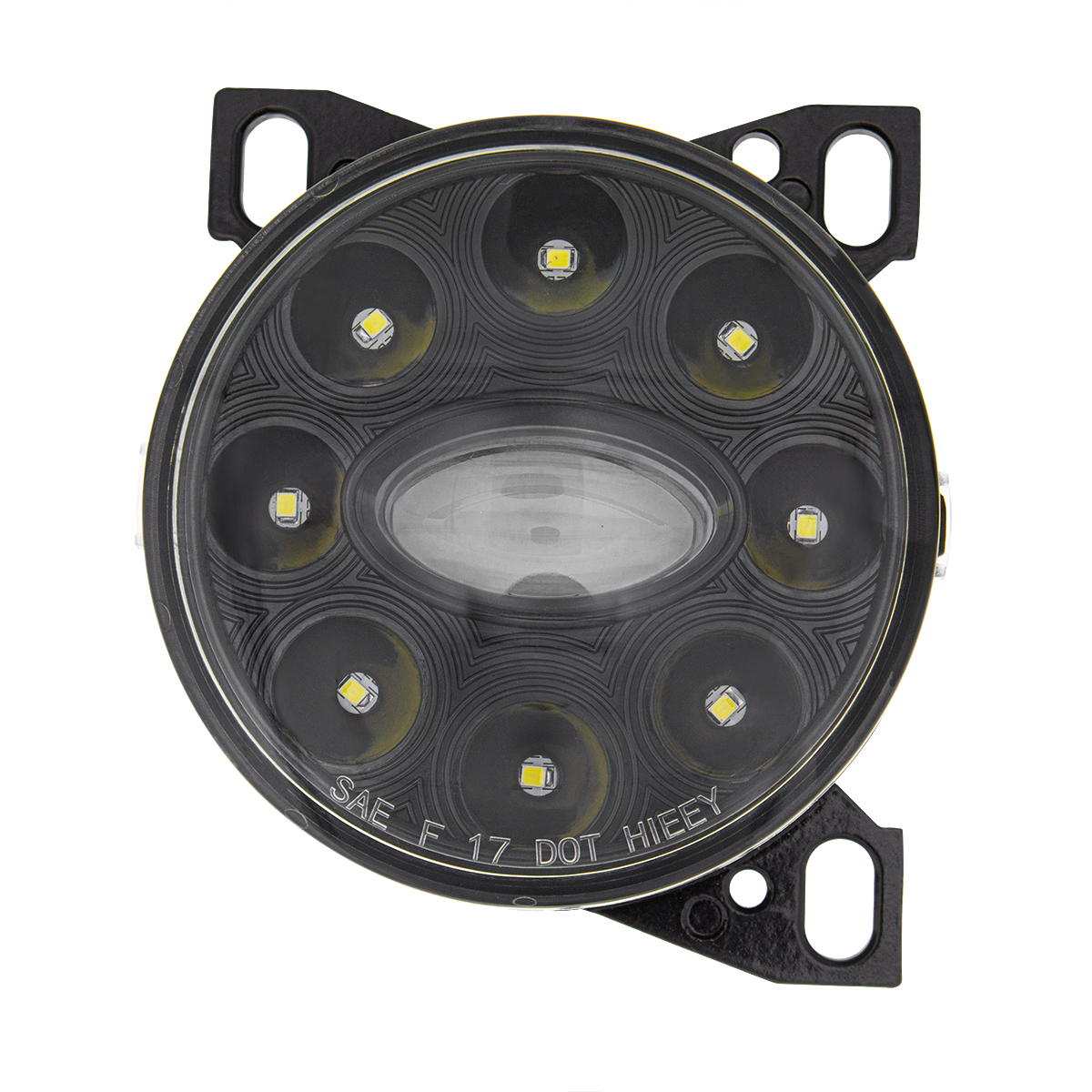 9 LED Projector Fog Light With LED Position Lights For Peterbilt 579/587 & Kenworth T660 - Black - Thumbnail 3