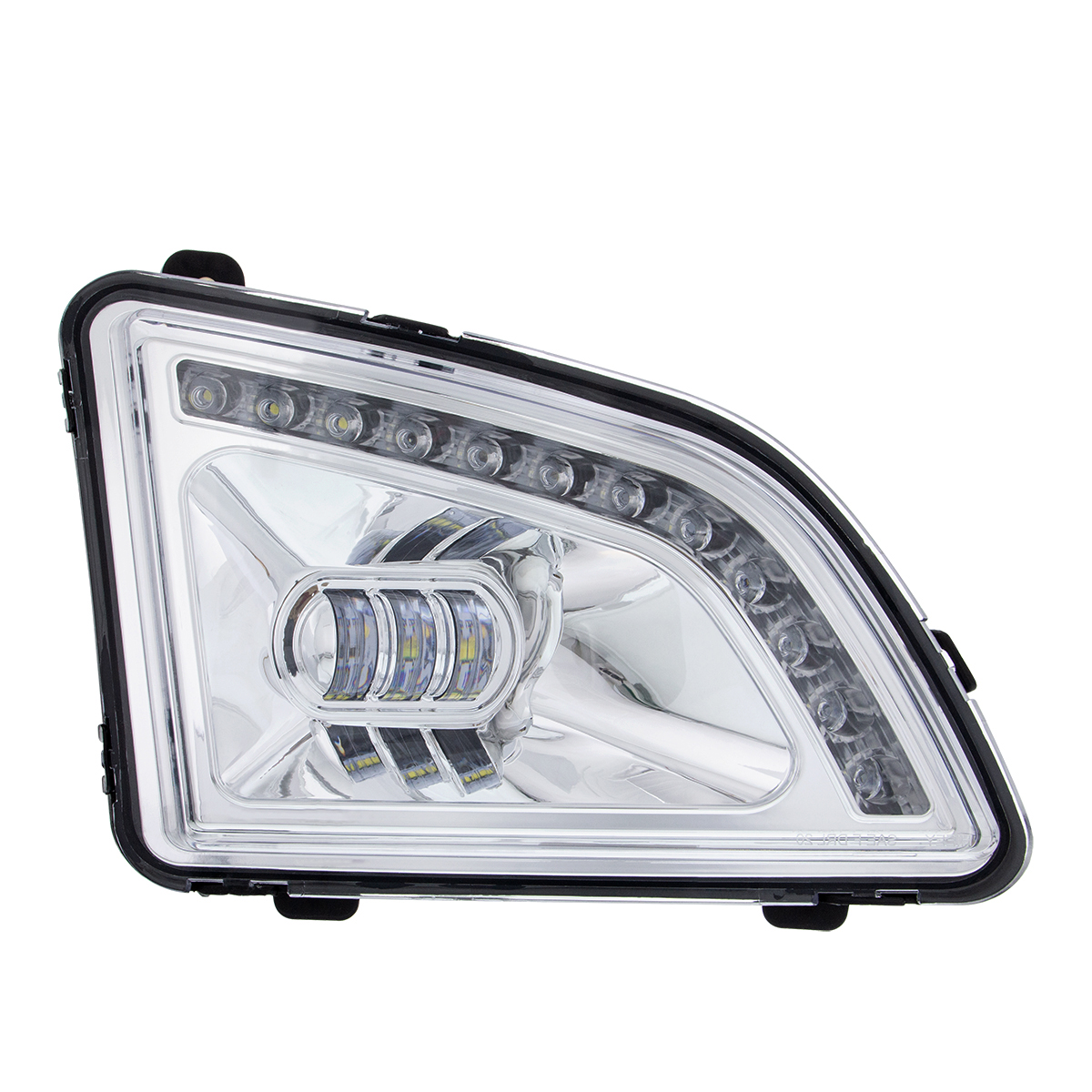 18 LED Chrome Projector Fog Light With Position Light For 2018-2024 Volvo VNL - Passenger/Right - Thumbnail 2