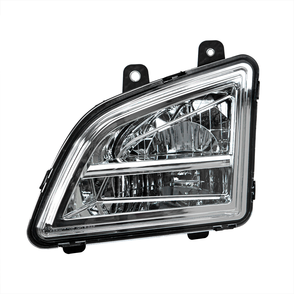 Chrome LED Driving & Fog Light For 2018-2024 Volvo VNL - Driver -Competition Series - Thumbnail 4