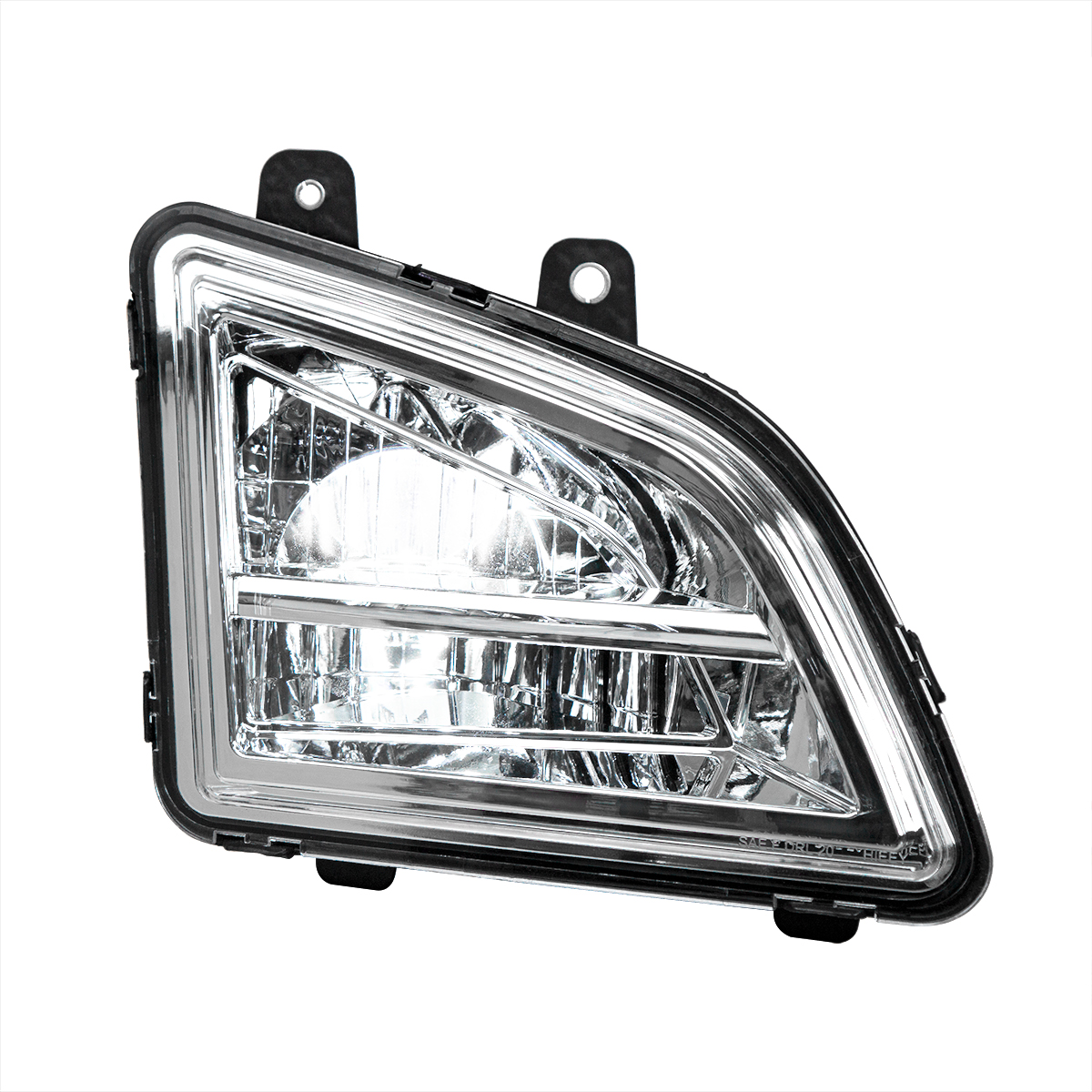 Chrome LED Driving & Fog Light For 2018-2024 Volvo VNL - Passenger -Competition Series - Thumbnail 3