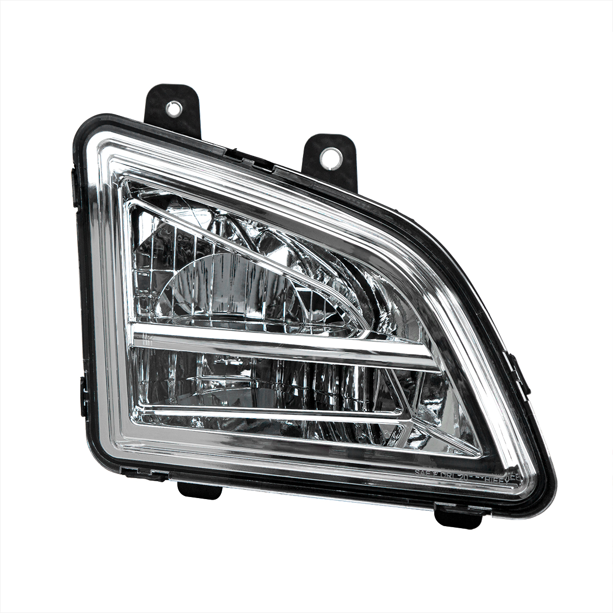 Chrome LED Driving & Fog Light For 2018-2024 Volvo VNL - Passenger -Competition Series - Thumbnail 4