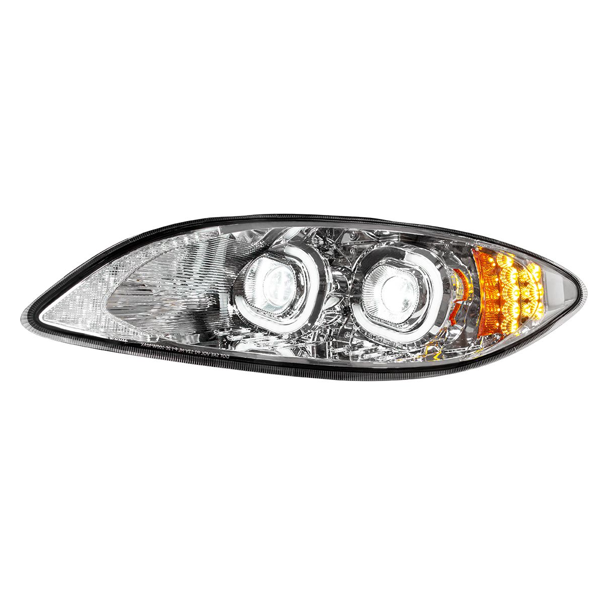 Chrome LED Headlight For 2006-2017 International Prostar - Driver
