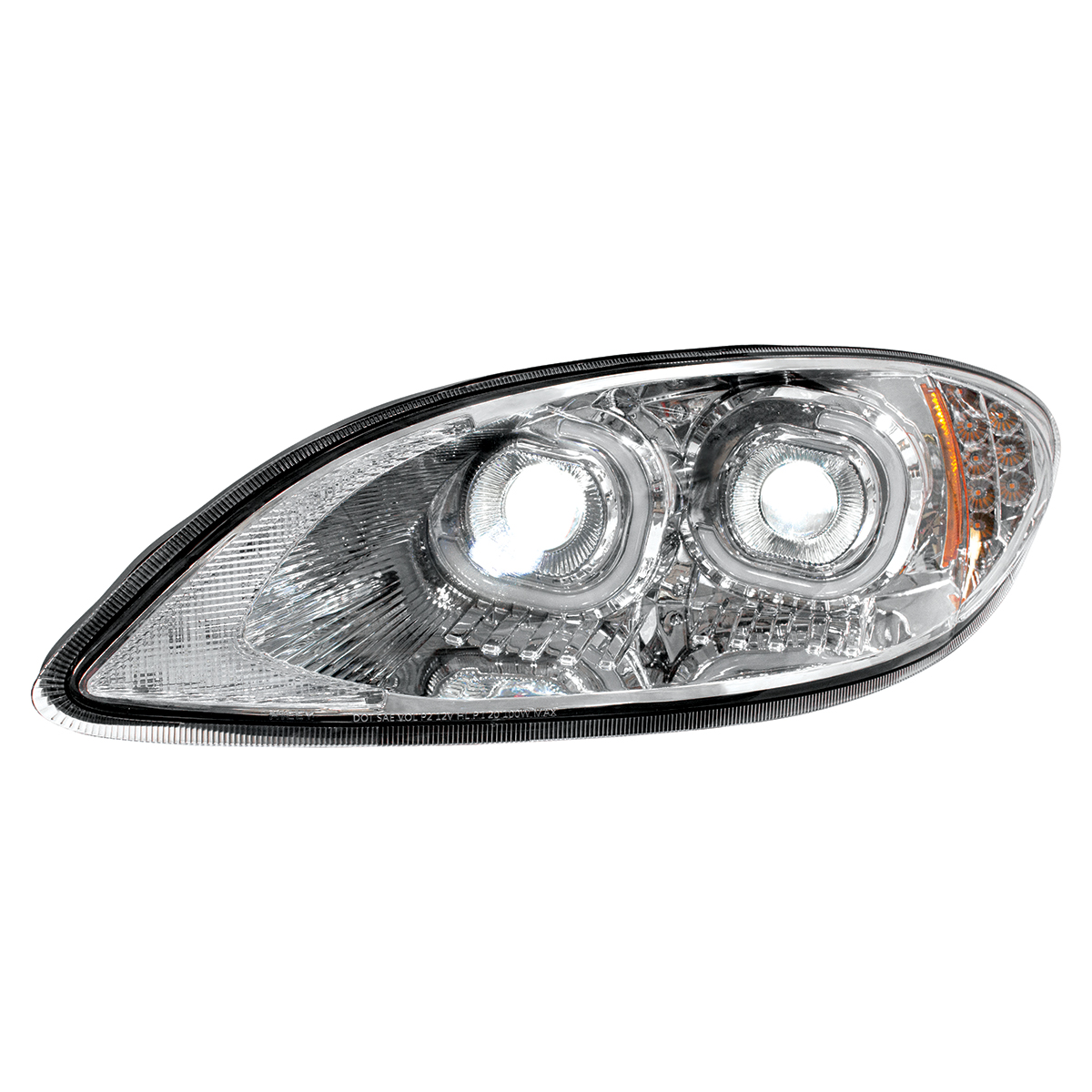 Chrome LED Headlight For 2006-2017 International Prostar - Driver - Thumbnail 3