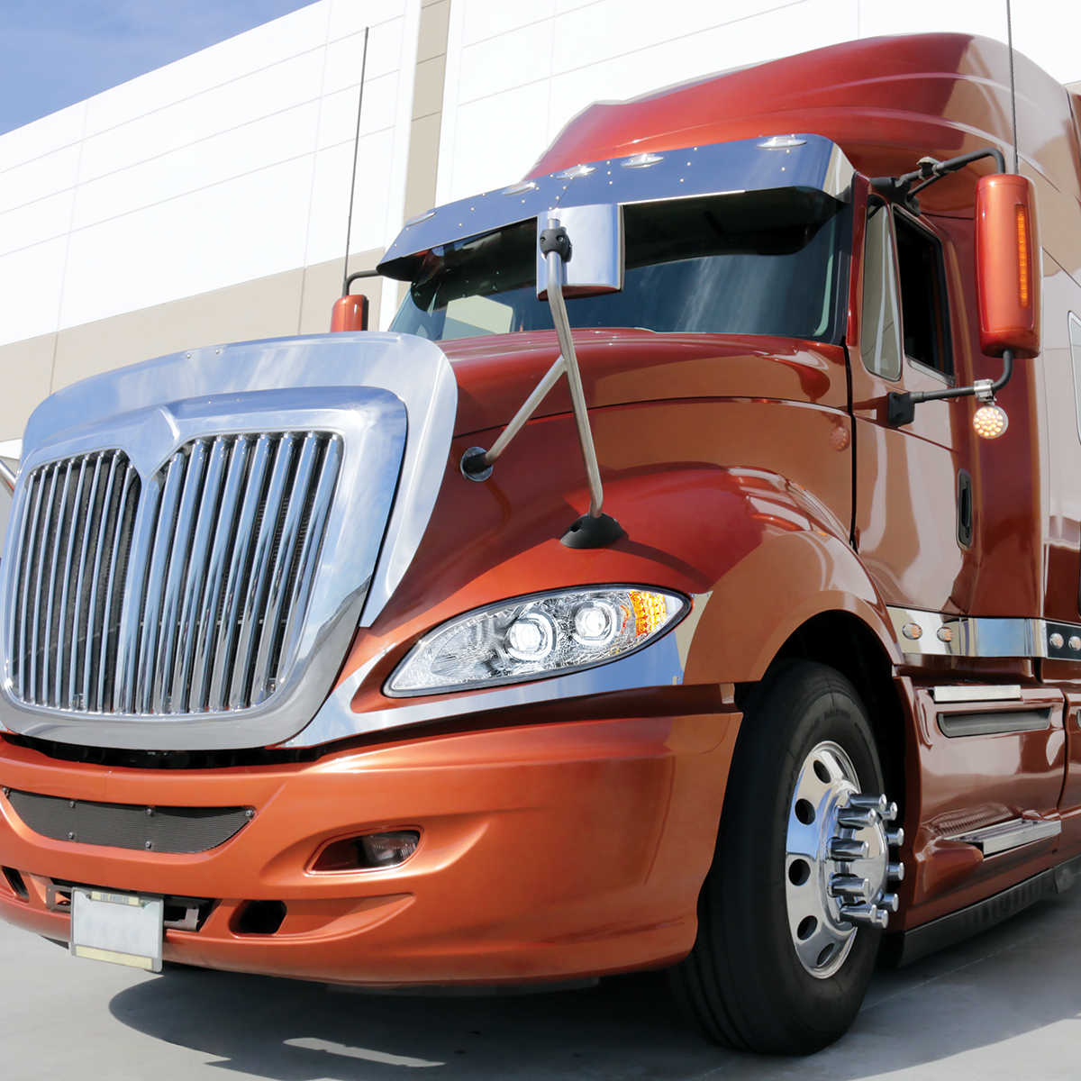 Chrome LED Headlight For 2006-2017 International Prostar - Driver - Thumbnail 8