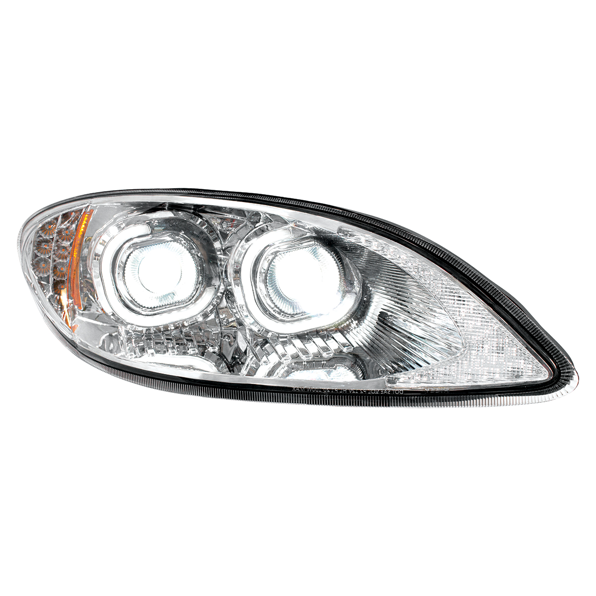 Chrome LED Headlight For 2006-2017 International Prostar - Passenger - Thumbnail 2