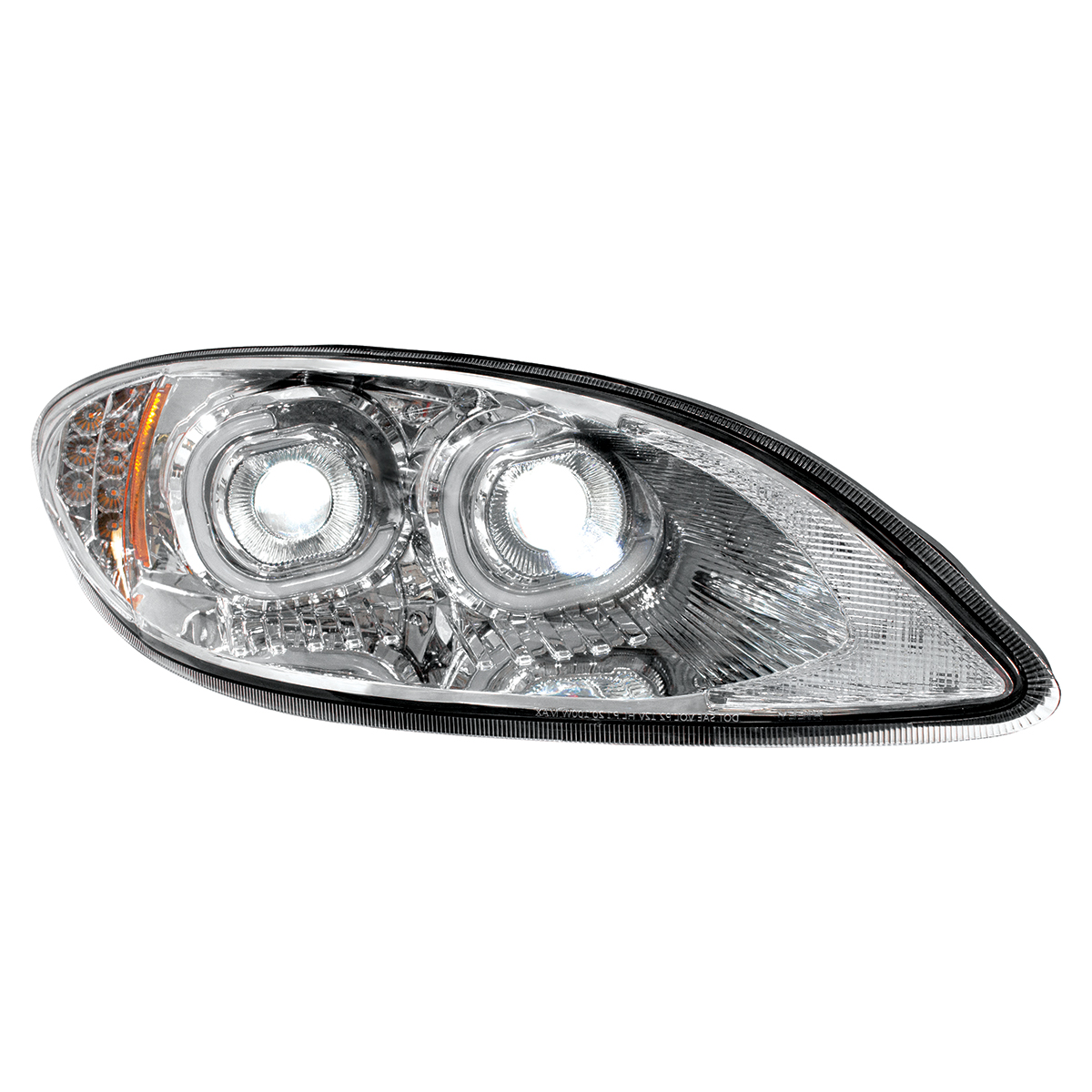 Chrome LED Headlight For 2006-2017 International Prostar - Passenger - Thumbnail 3
