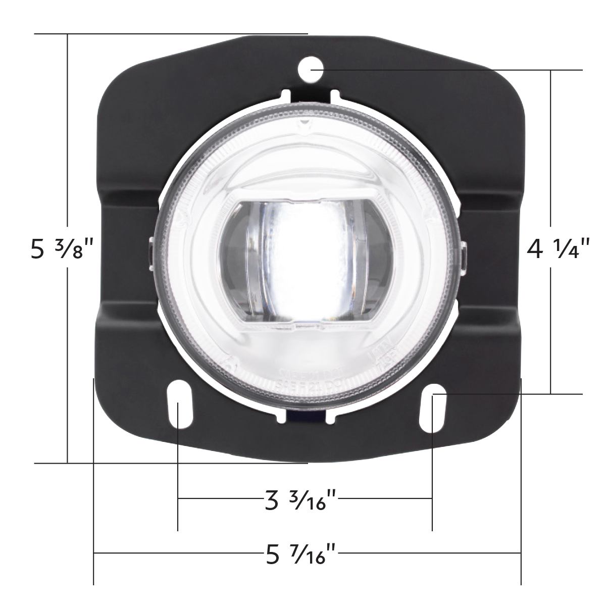 LED Fog Light For 2013-2022 Kenworth 1st Gen T680 -Competition Series- Chrome - Thumbnail 9