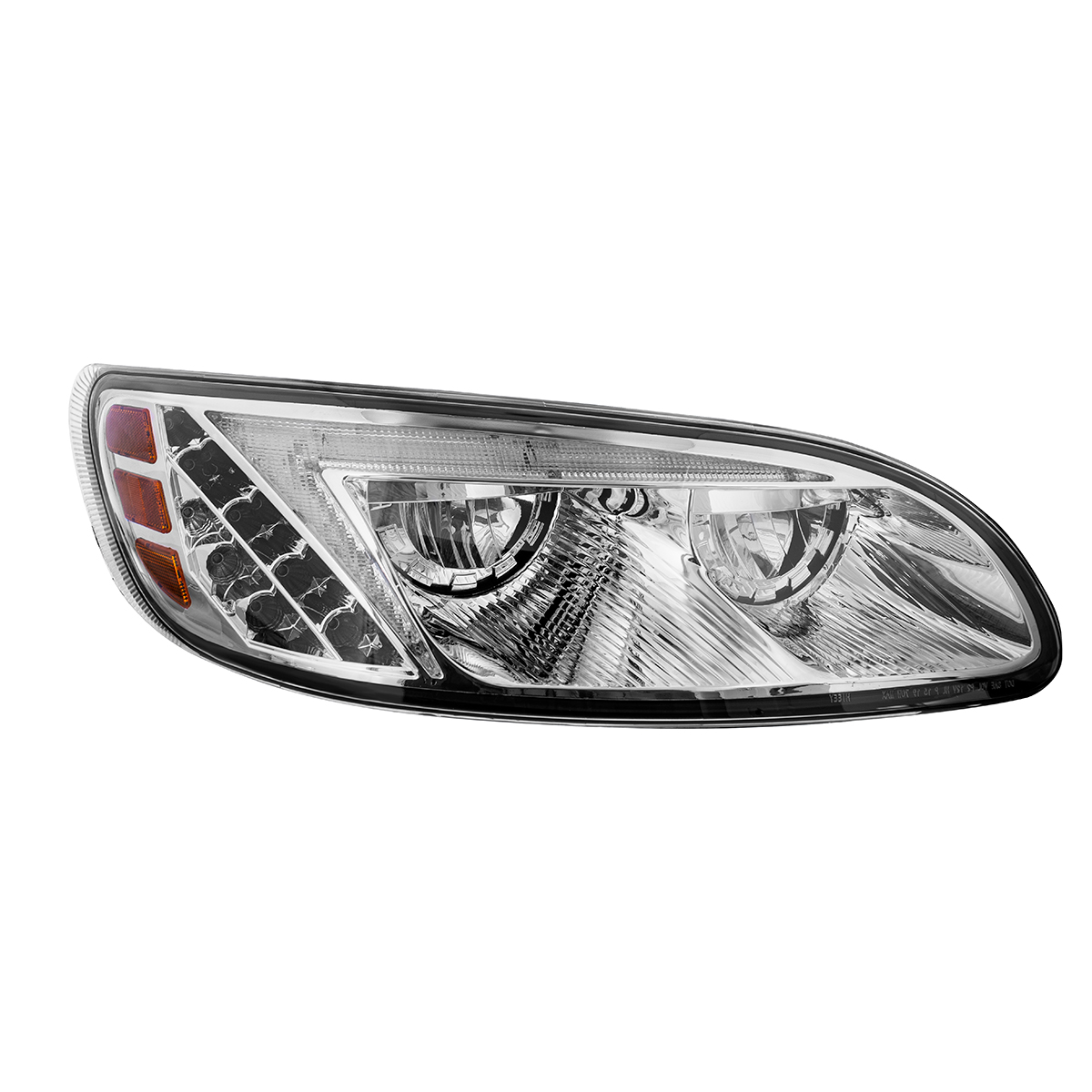 Chrome LED Headlight For Peterbilt 386 (2005-2015) & 387 (1999-2010) - Passenger - Thumbnail 2
