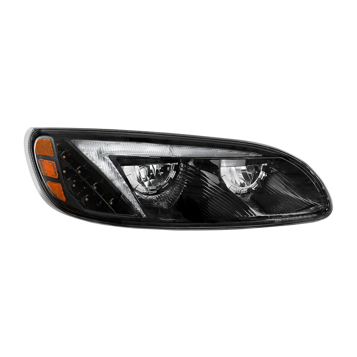 Black LED Headlight For Peterbilt 386 (2005-2015) & 387 (1999-2010) - Passenger - Thumbnail 2