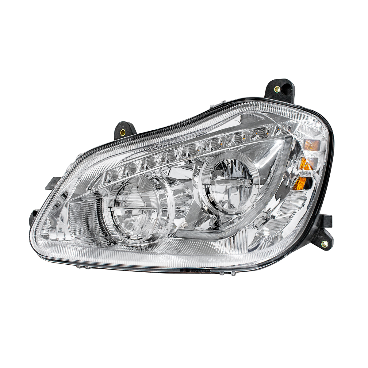High Power 45 LED Chrome Headlight With Sequential Turn Signal For 2013-2021 Kenworth T680-Driver - Thumbnail 2