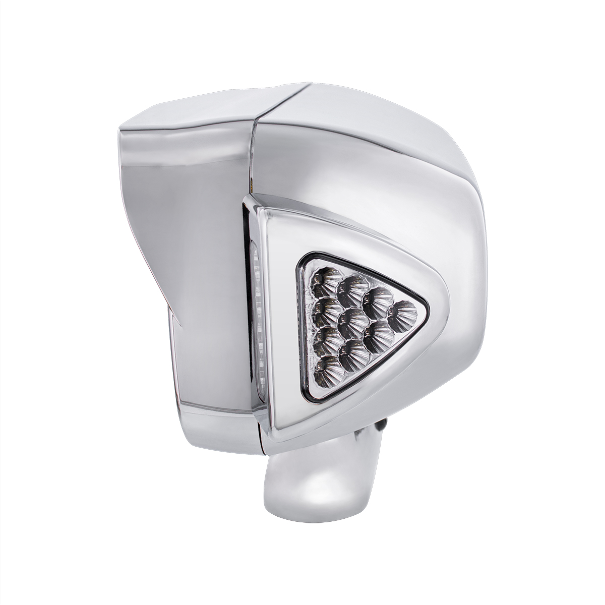 10 High Power LED "Chrome" Projection Headlight Assembly W/Mounting Arm & Turn Signal Side Pod - Driver Side - Thumbnail 6