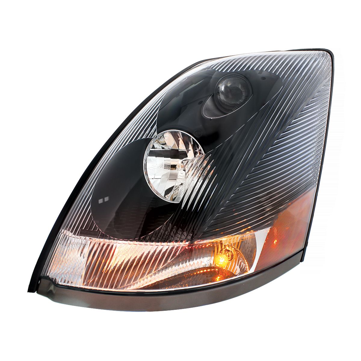 Blackout Headlight For 2003-2017 Volvo VN - Driver - Competition Series