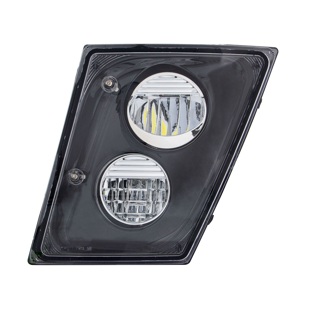 2 High Power LED Black Driving Light & Fog Light For 2003-2017 Volvo VNL - Driver/Left - Thumbnail 2