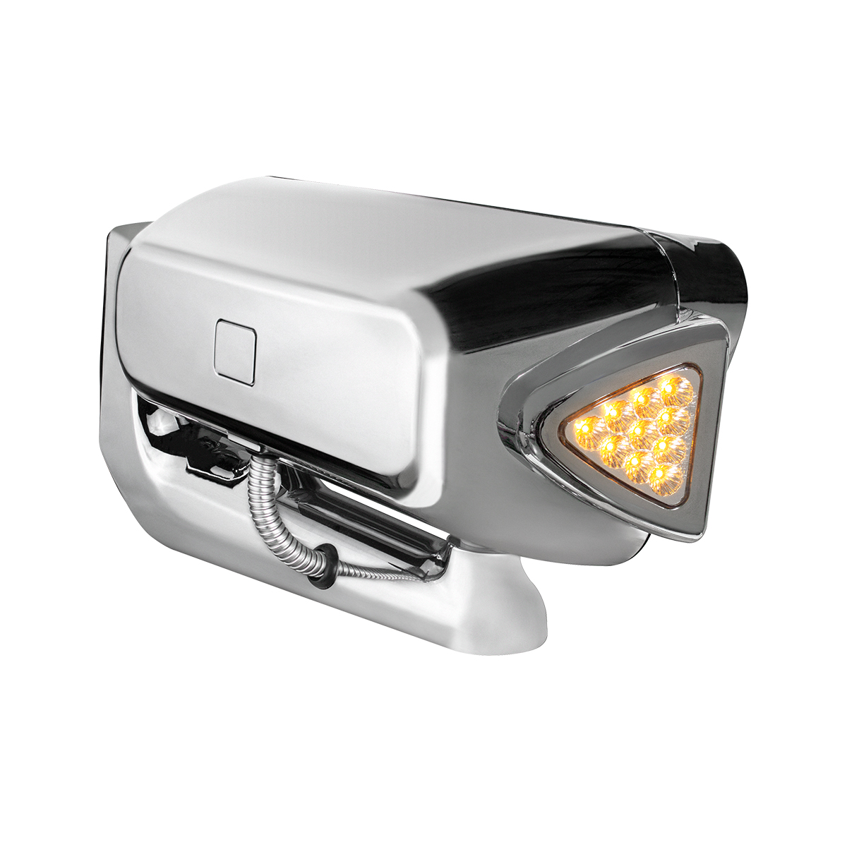 High Power LED Black Projection Headlight Assembly With Mounting Arm & Turn Signal - Passenger - Thumbnail 4