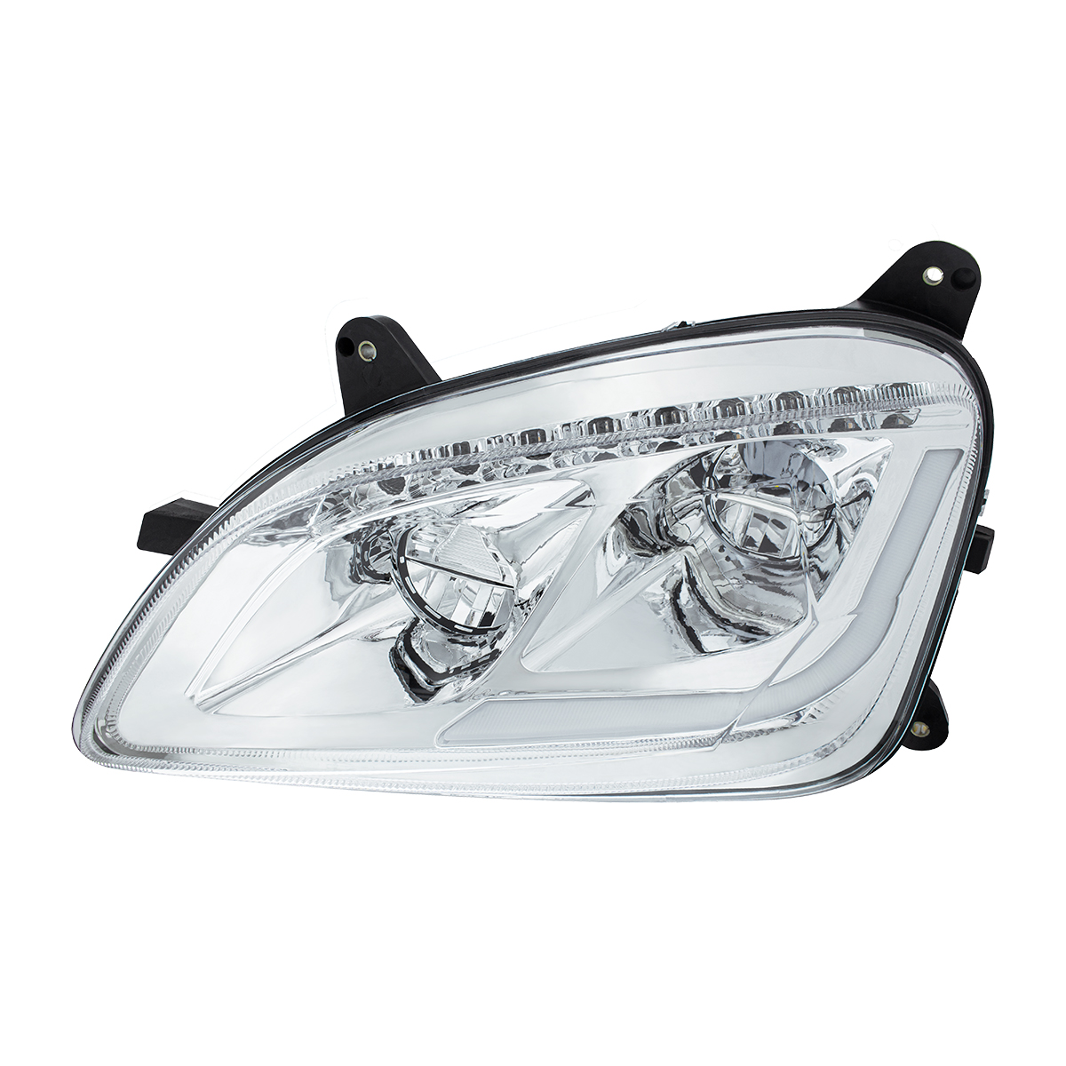 Chrome LED Headlight W/Sequential LED Turn Signal For Peterbilt 579 (2012-21) & 587 (2010-16) - Driver - Thumbnail 2