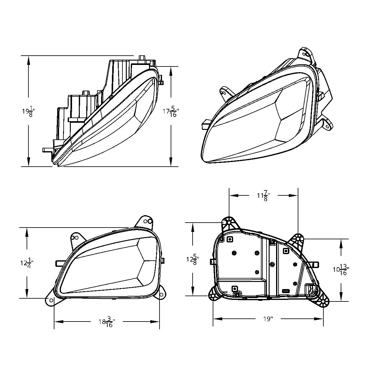 Chrome LED Headlight W/Sequential LED Turn Signal For Peterbilt 579 (2012-21) & 587 (2010-16) - Driver - Thumbnail 9