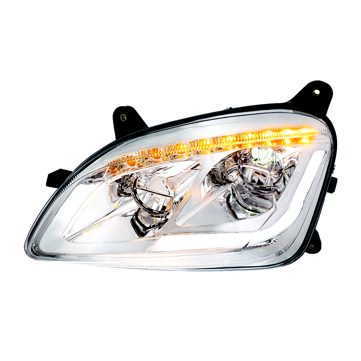 Chrome LED Headlight W/Sequential LED Turn Signal For Peterbilt 579 (2012-21) & 587 (2010-16) - Driver - Thumbnail 10