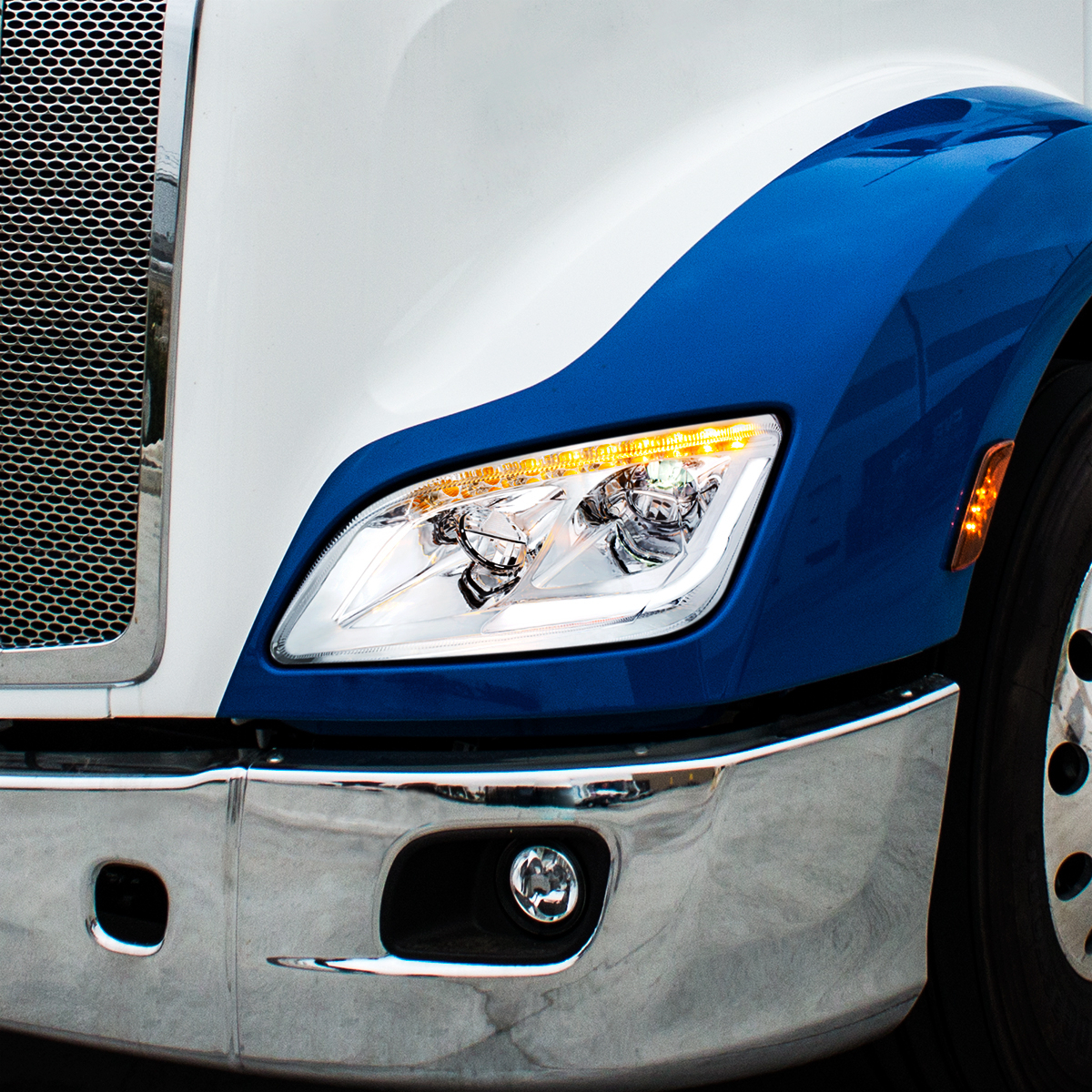 Black LED Headlight W/Sequential LED Turn Signal For Peterbilt 579 (2012-21) & 587 (2010-16) - Passenger - Thumbnail 9