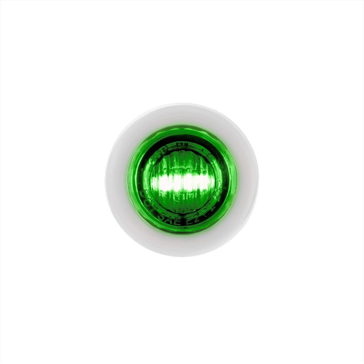 2 LED 3/4" Mini Double Fury Light (Clearance/Marker) - Amber & Green LED/Clear Lens - Thumbnail 3