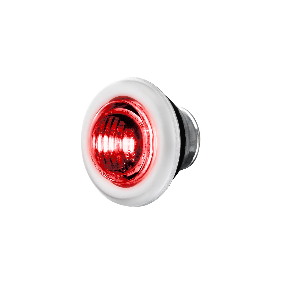 2 LED 3/4" Mini Double Fury Light (Clearance/Marker) - Red & White LED/Clear Lens - Thumbnail 5