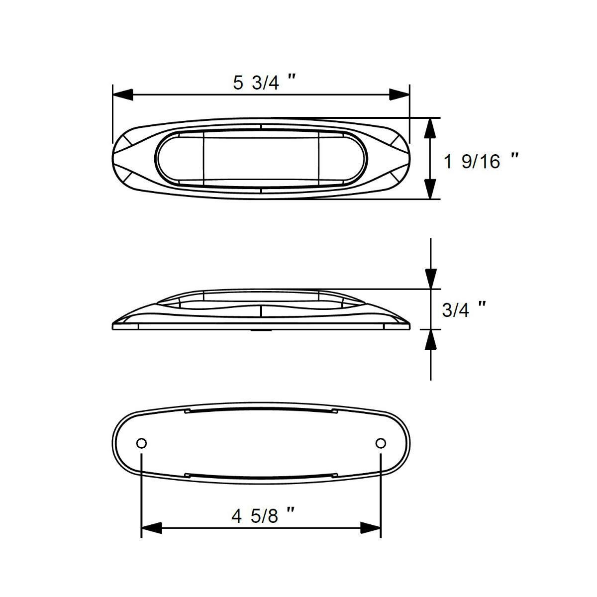 5-3/4" Wide 3 LED ViperEye Light (Clearance/Marker) - Red LED/Red Lens - Thumbnail 7