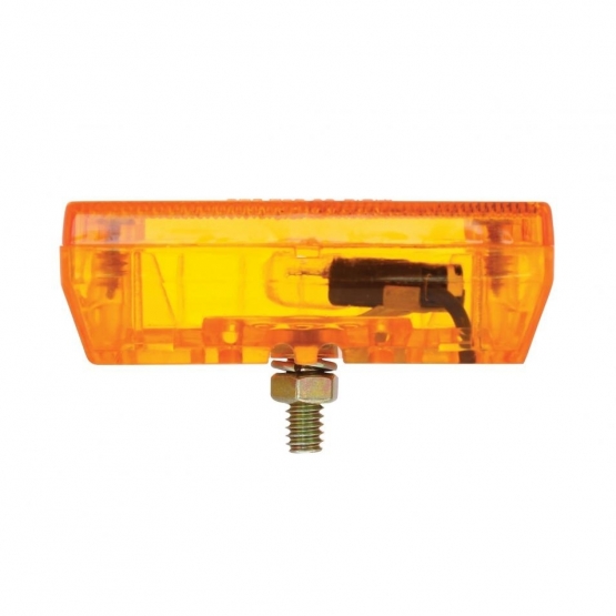 Rectangular Light (Clearance/Marker) With Reflex Lens - Amber Lens - Thumbnail 4