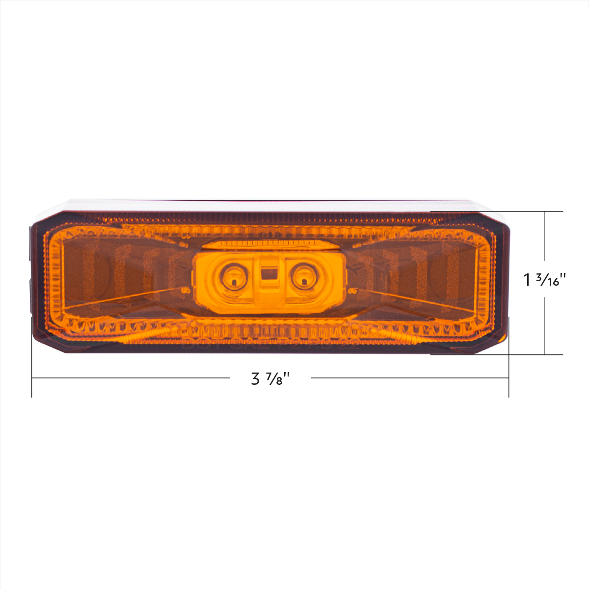 10 LED Rectangular Abyss Light (Clearance/Marker) - Amber LED/Amber Lens - Thumbnail 6