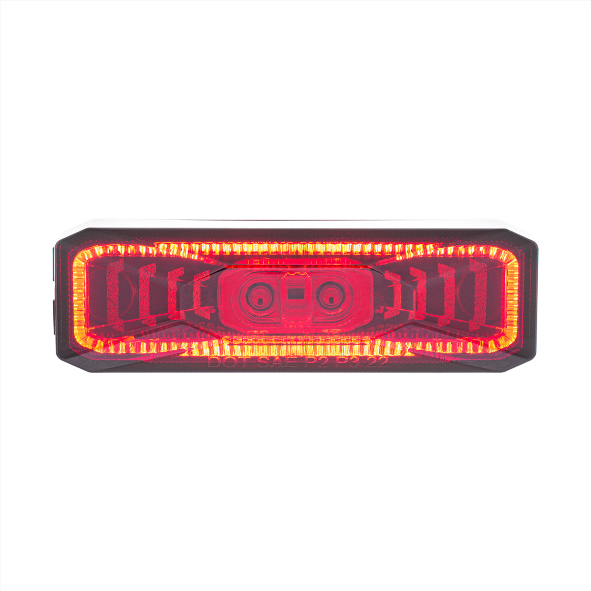 10 LED Rectangular Abyss Light (Clearance/Marker) - Red LED/Red Lens - Thumbnail 7