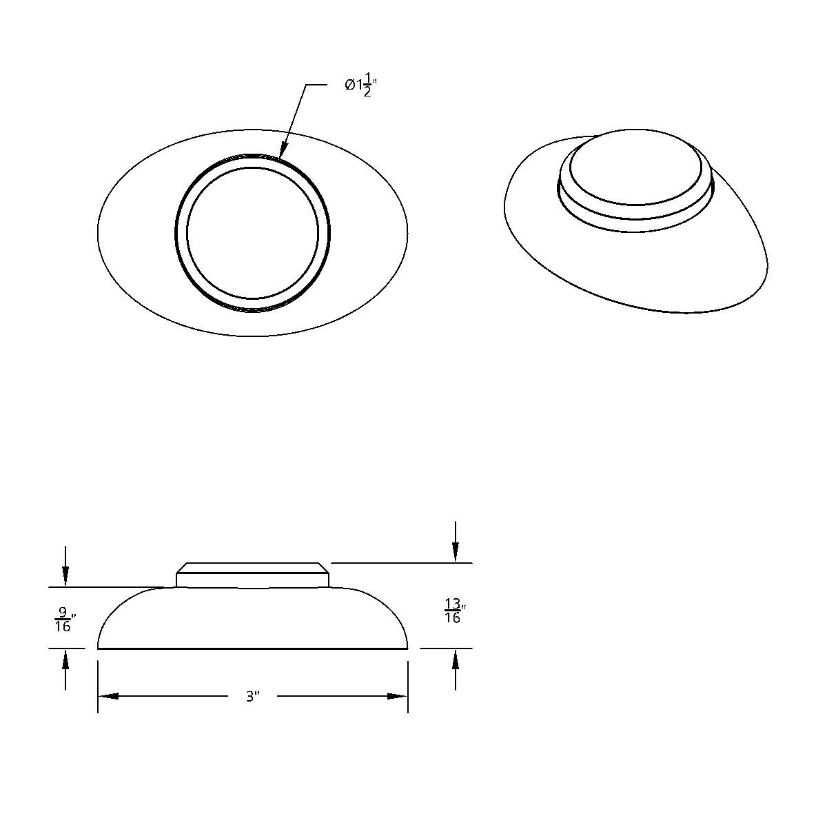 4 LED Double Fury Light (Clearance/Marker)-Amber & Green LED/Clear Lens - Thumbnail 11