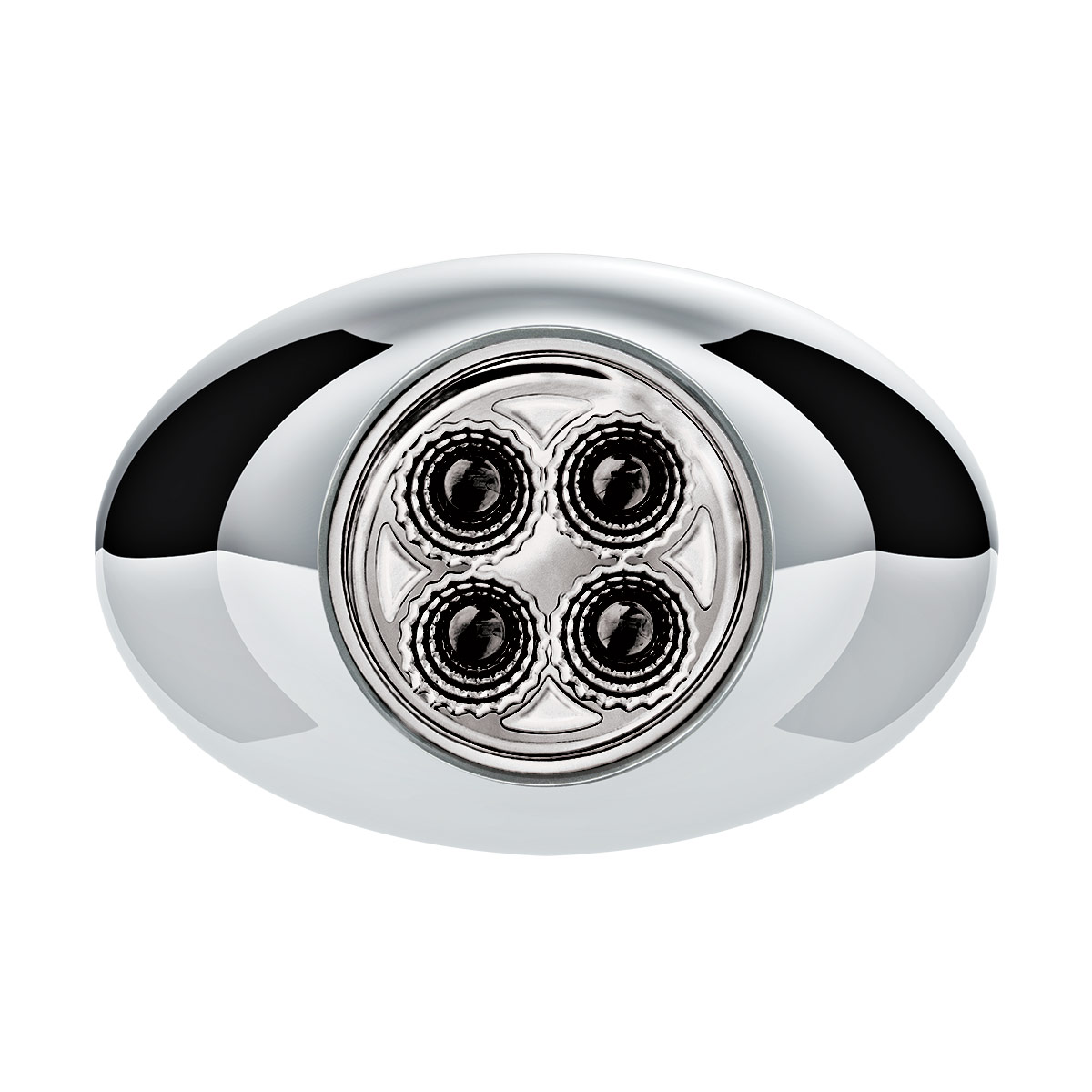 4 LED Double Fury Light (Clearance/Marker)-Amber & White/Clear Lens - Thumbnail 4