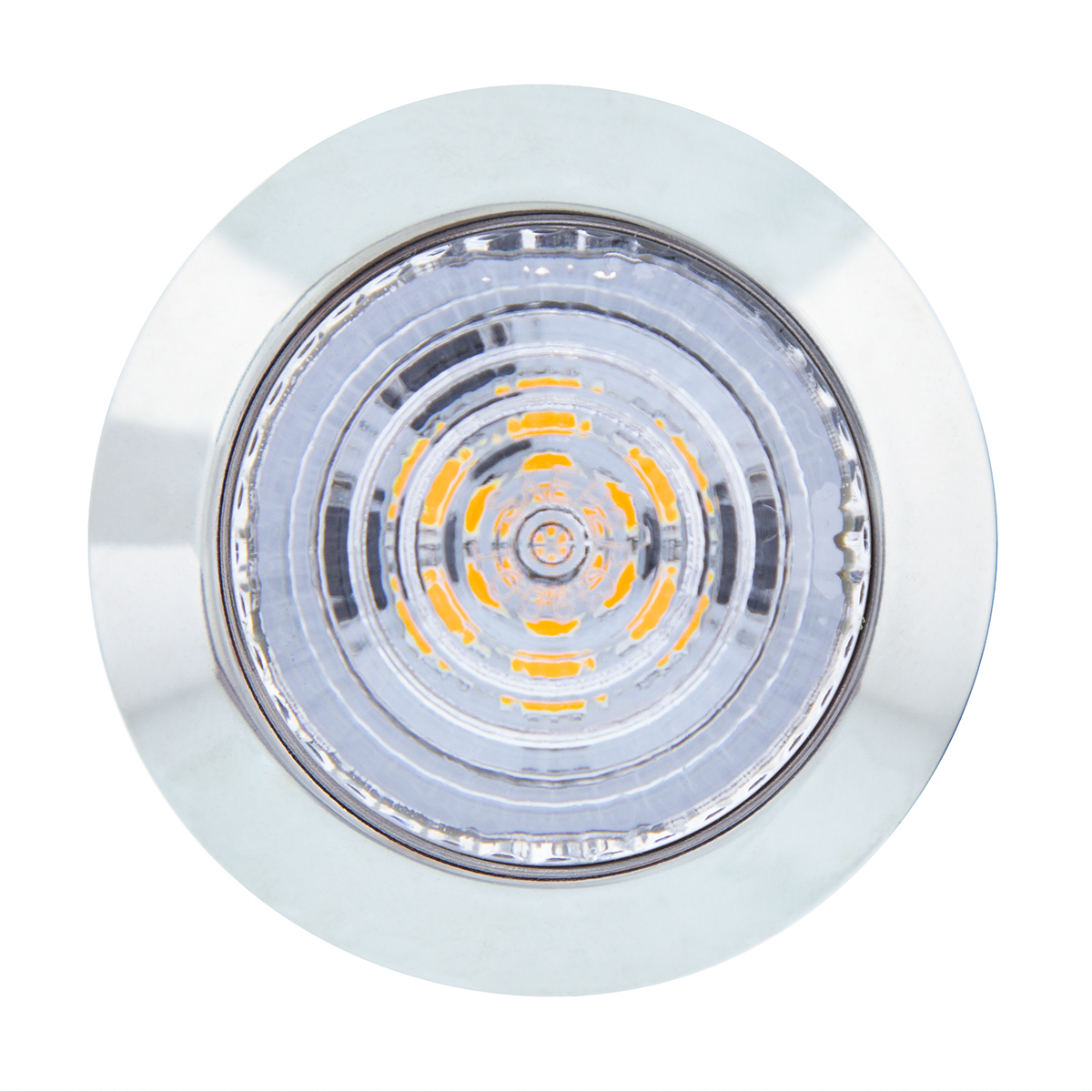 6 LED 1-1/4" Dual Function Light (Clearance/Marker)-Amber LED/Clear Lens - Thumbnail 2