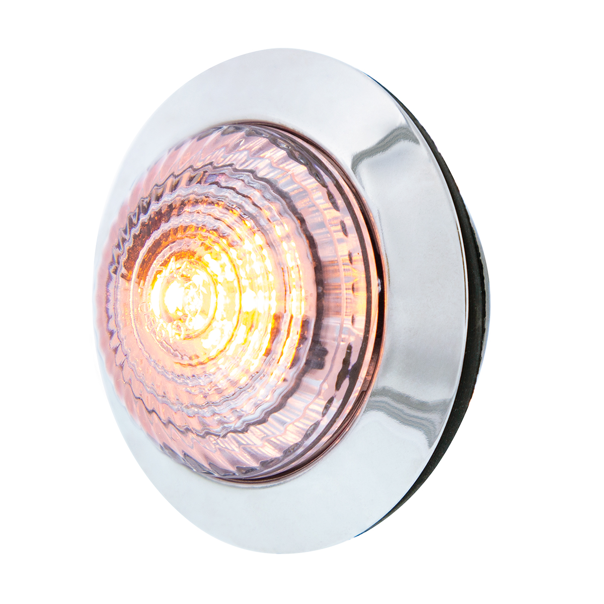 6 LED 1-1/4" Dual Function Light (Clearance/Marker)-Amber LED/Clear Lens - Thumbnail 3
