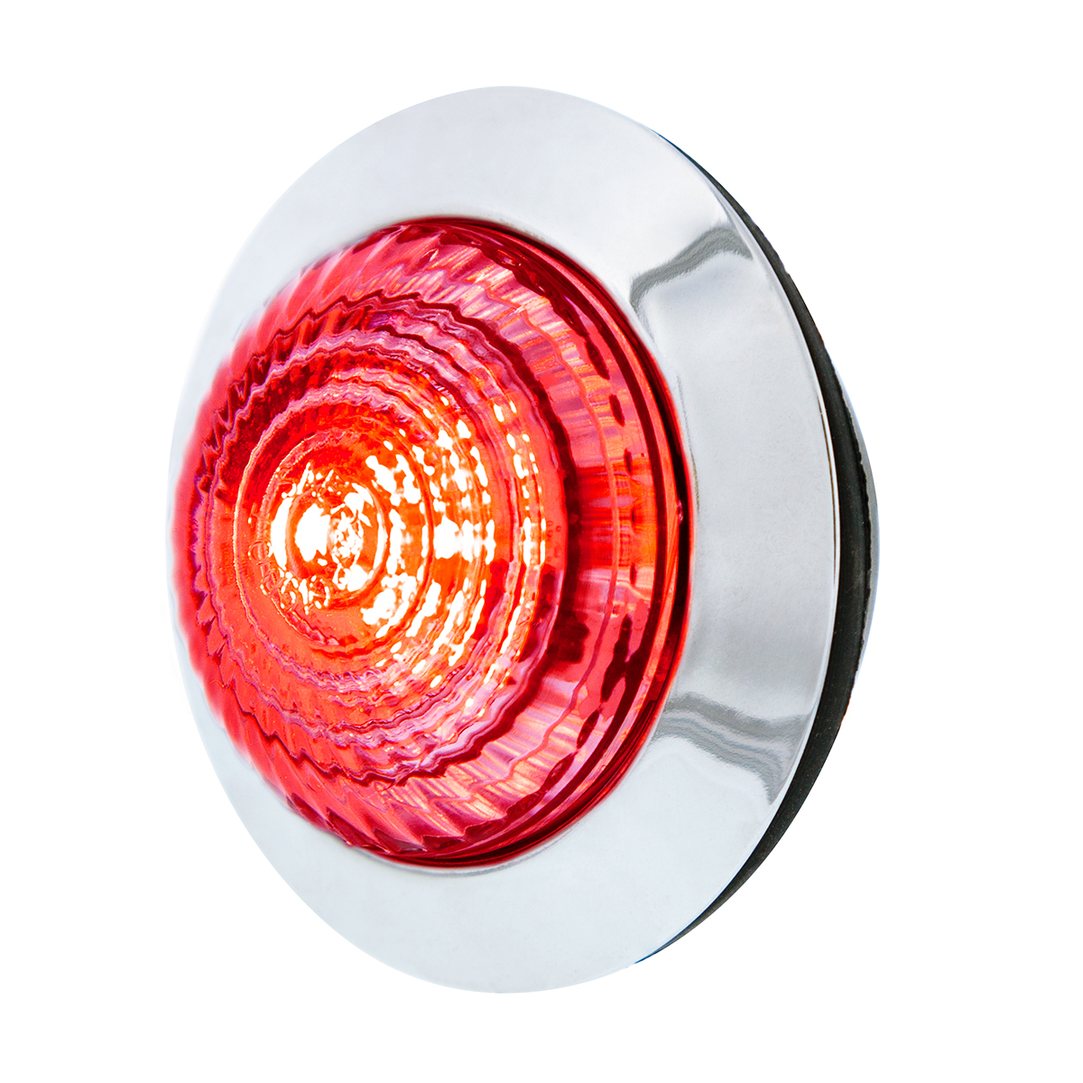 6 LED 1-1/4" Dual Function Light (Clearance/Marker)-Red LED/Clear Lens - Thumbnail 3