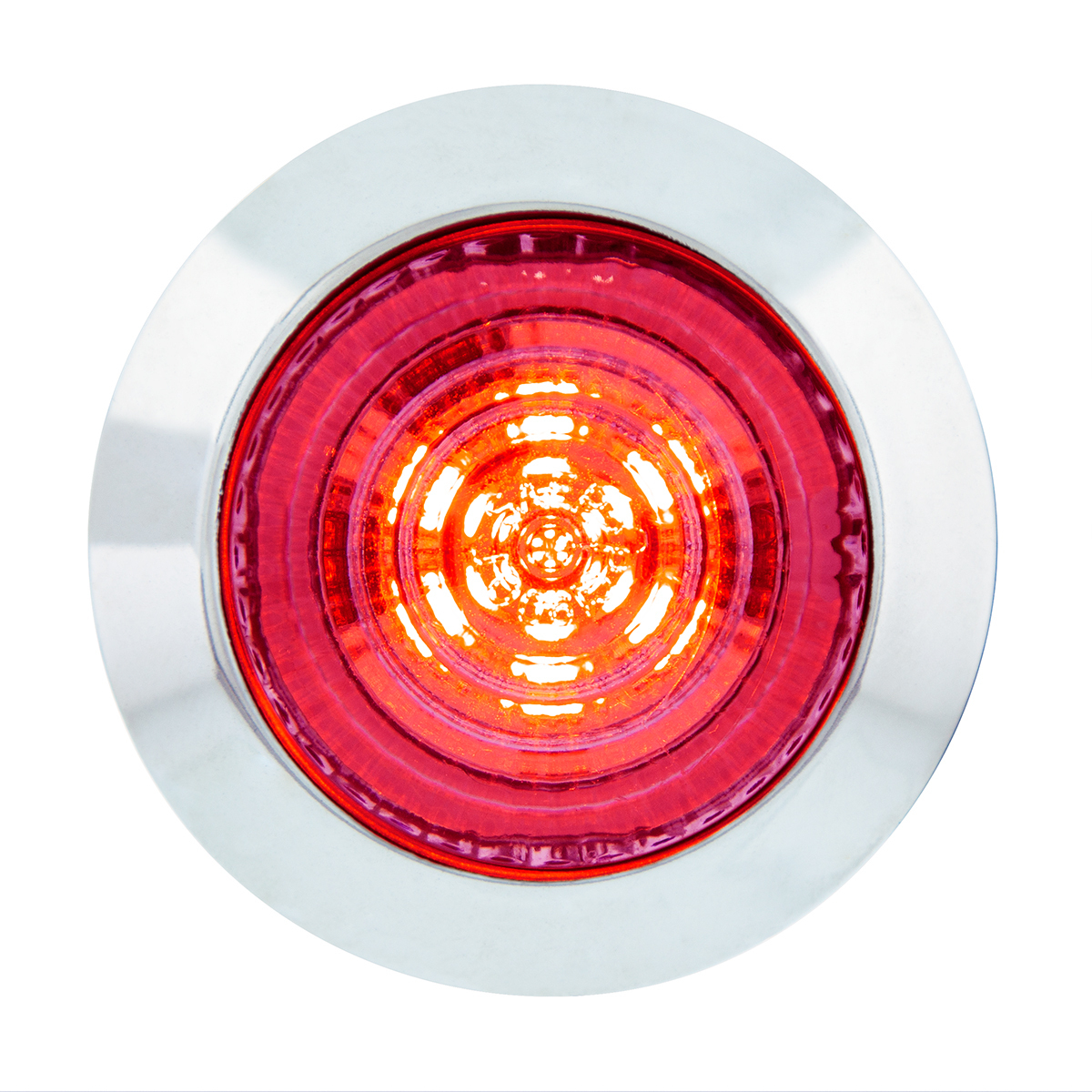 6 LED 1-1/4" Dual Function Light (Clearance/Marker)-Red LED/Clear Lens - Thumbnail 7