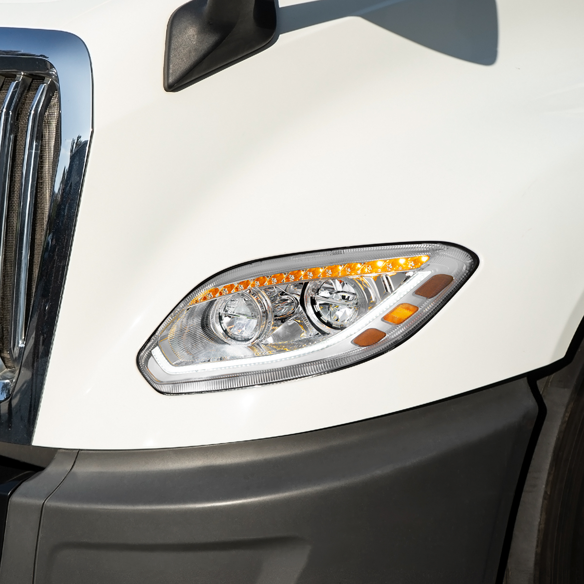 Chrome 86 LED Headlight For 2018-2025 International LT- Driver - Thumbnail 7