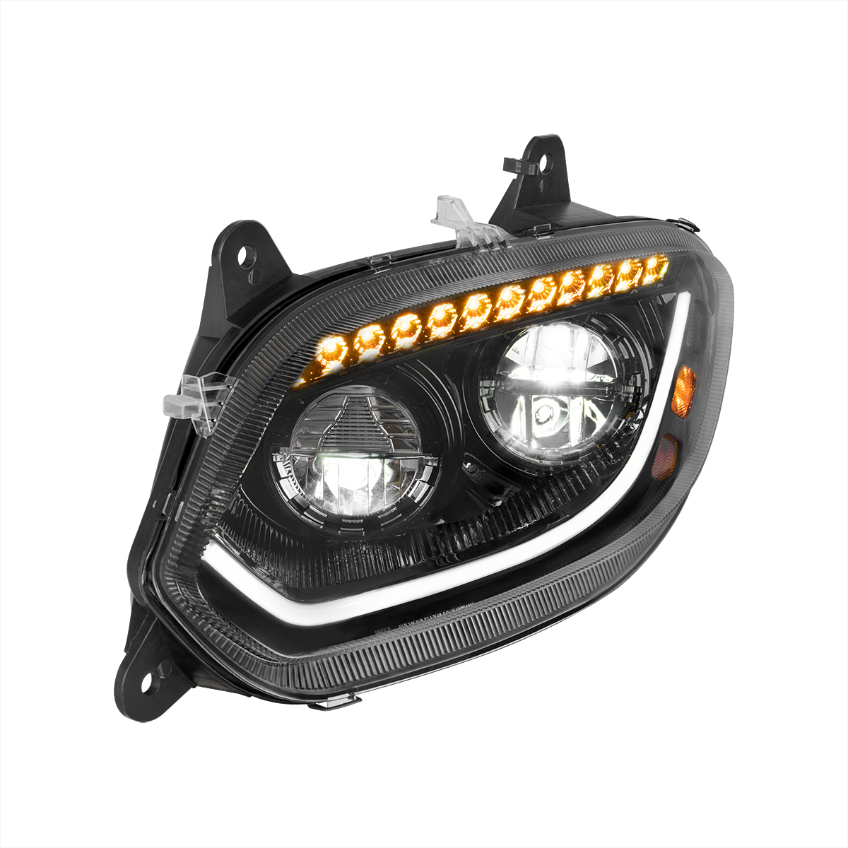 Black LED 86 Headlight For 2018-2025 International LT Truck - Driver - Thumbnail 4