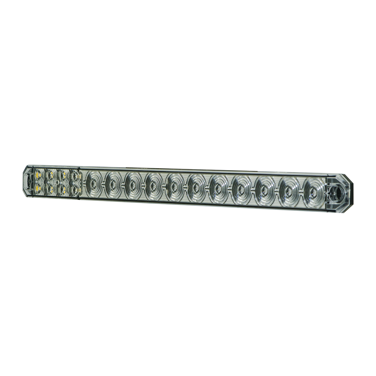 17" 27 LED Low Profile Light Bar (Stop, Turn & Tail) With Back-Up Light - Red & White LED/ Red & Clear Lens - Thumbnail 6
